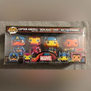 Funko Marvel Captain America, Thor, Dr. Strange & Iron Man 4 Pack